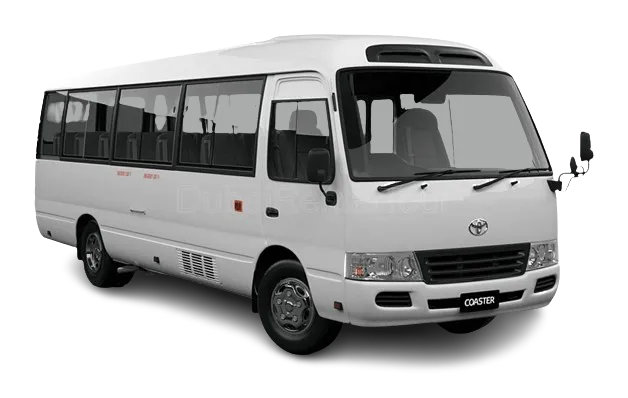 30-seat coaster bus (Toyota Coaster Deluxe (30-Seat)) hire Dubai 30-seat coaster bus (Toyota Coaster Deluxe (30-Seat)) rental in Dubai with professional chauffeur