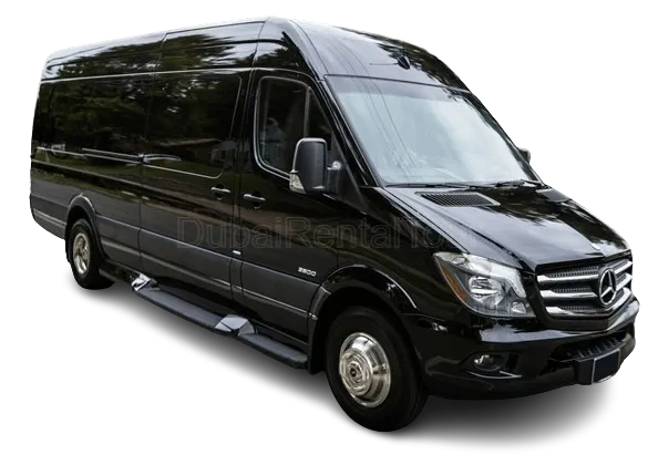 Mercedes Sprinter van (Mercedes-Benz Sprinter VIP Van) hire Dubai Mercedes Sprinter van (Mercedes-Benz Sprinter VIP Van) rental in Dubai with professional chauffeur